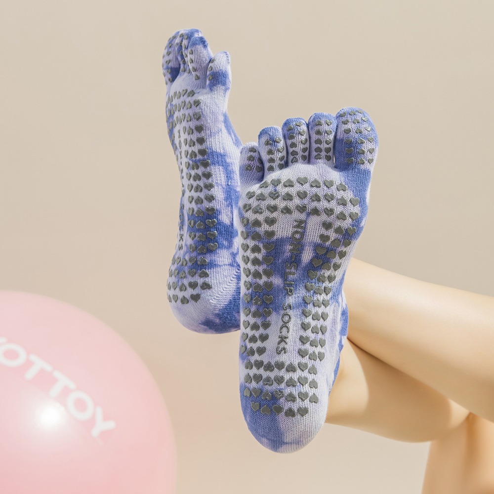 Tie-Dye damessokken met vijf v - Toe Sock Split recensie en prijs