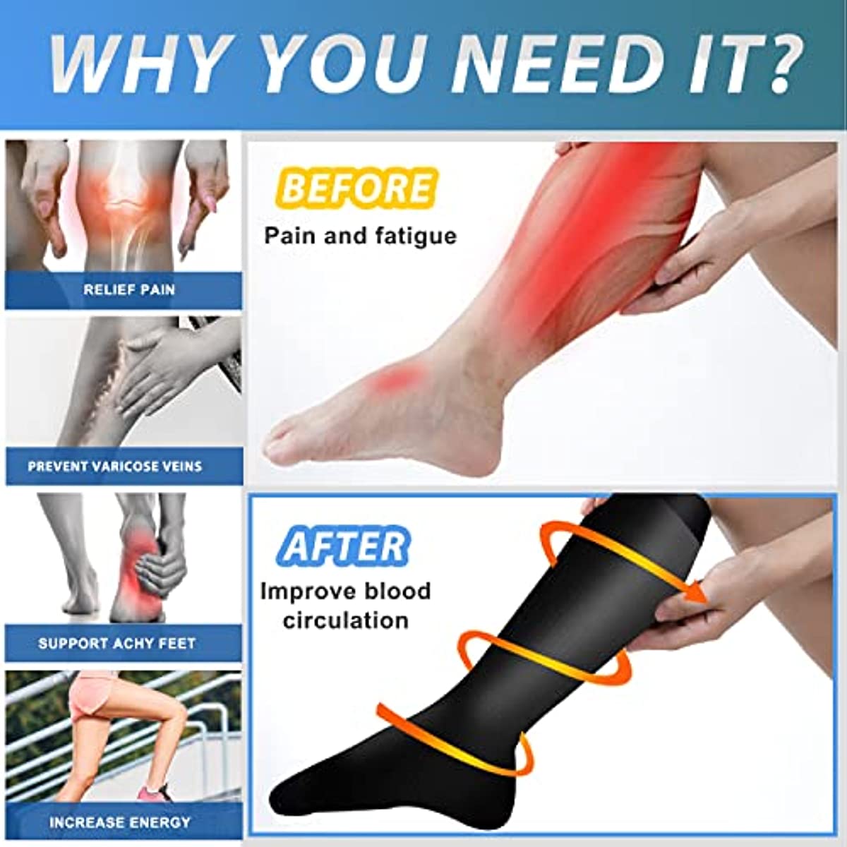 7 paar compressiesokken dames  - Compression Sock Medical recensie en prijs
