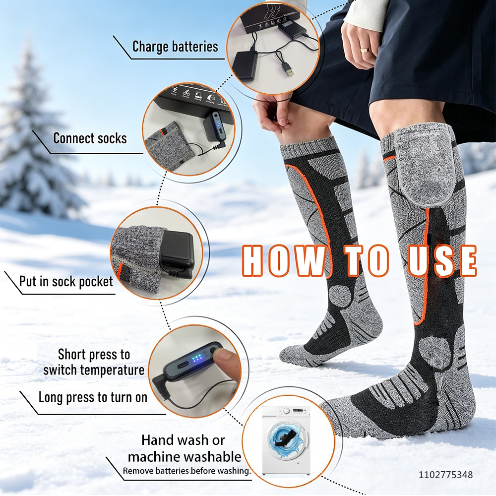 Nieuwe Verwarmde Sokken Oplaad - Thermal Sock Winter recensie en prijs